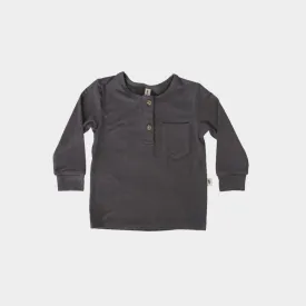 Babysprouts L/S Henley in Grey Wash