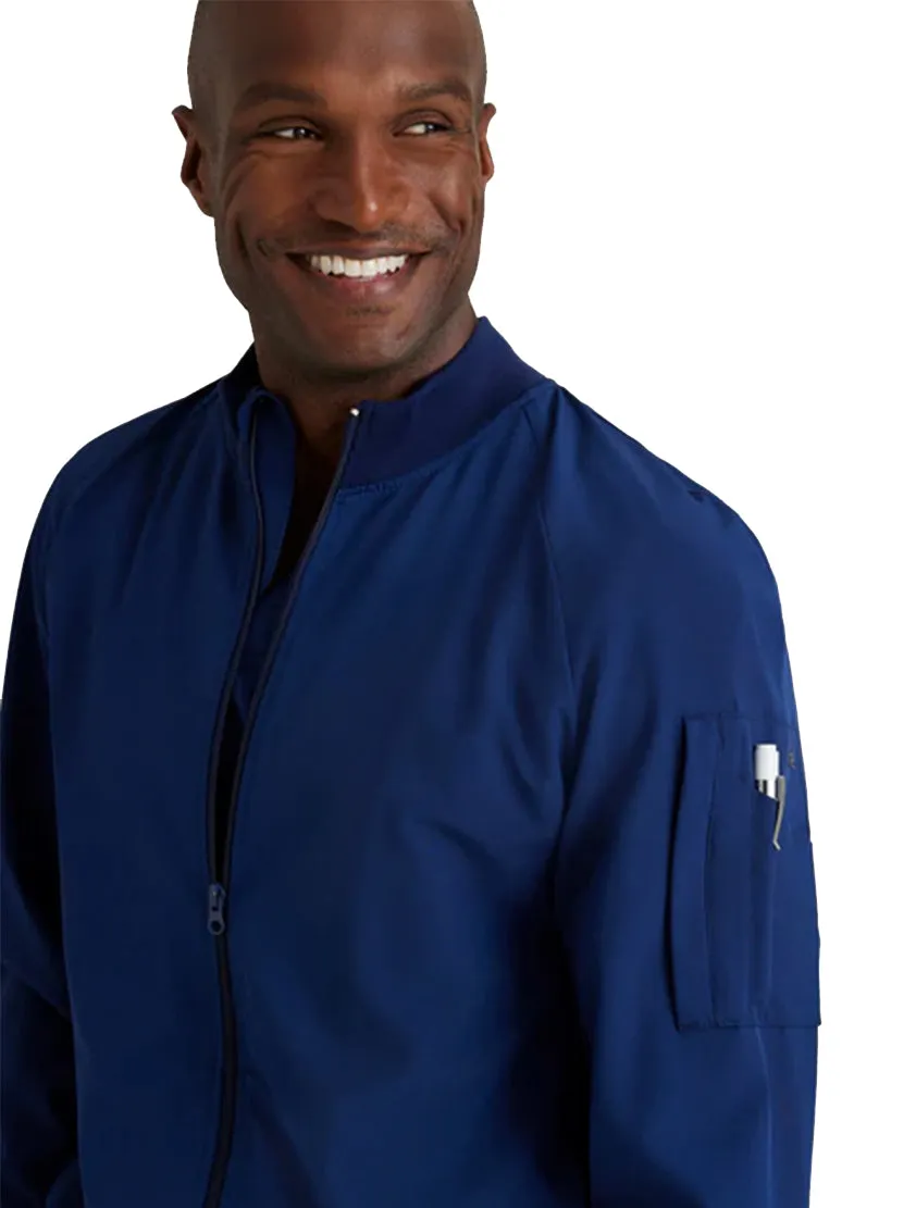 Barco One™ by Barco AMPLIFY 3-POCKET STAND-UP COLLAR WARMUP SCRUB JACKET