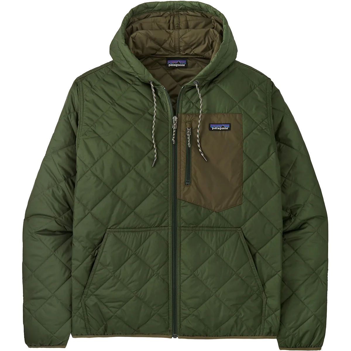 Men's Diamond Quilt Bomber Hoody